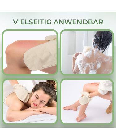 Massage Hand Shoes - 100% Linen Cotton Peeling Massage for Skin Care | Dry & Wet Use | International Shipping - Buy Online on GoSupps.com
