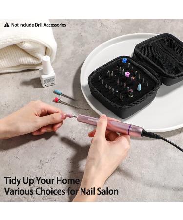 Portable Waterproof Nail Drill Bits Holder Case - Professional Organizer for Efile Nail Bits and Manicure Tools - Black - Buy Online on GoSupps.com
