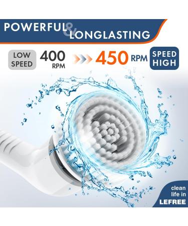 Electric Spin Scrubber Electric Cleaning Brush with 7 Replaceable Heads 2 Speeds Power Electric Scrubber Brush for Bathroom Tub Floor Car Tile and Much (Set A) - Buy Online on GoSupps.com