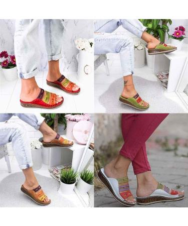 Comfortable Women's Plateau Sandals - Summer Beach Travel Flip-Flops Toe Ring & Bunion Corrector - Orthopedic Footwear (1 41 EU / 5 40 EU) - Buy Online on GoSupps.com