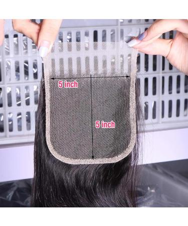 DUAUJUIU Straight Human Hair 5x5 HD Lace Closure Brazilian Hair Human Hair Closure for Black Women Natural Remy Hair Soft Swiss Lace Closure 12 Inch 12 Inch 5x5 Lace Closure Straight - Buy Online on GoSupps.com
