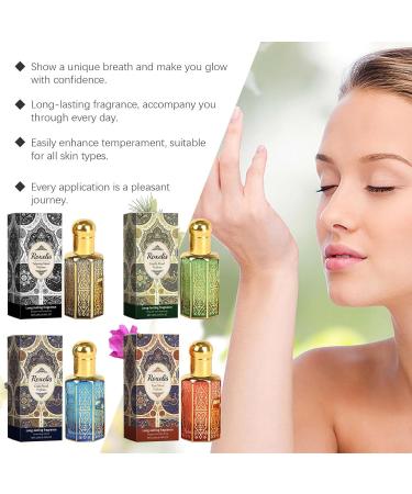 Long-Lasting Arab Fragrance Perfume Rich Floral and Plant Scents Green Gold Blue and Red for Women and Men 12ml (Rose) - Buy Online on GoSupps.com