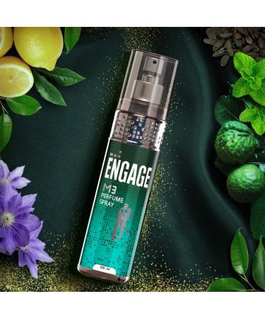 En.ga.ge M3 Perfume Spray For Men Fresh and Minty Skin Friendly 120ml - Buy Online on GoSupps.com