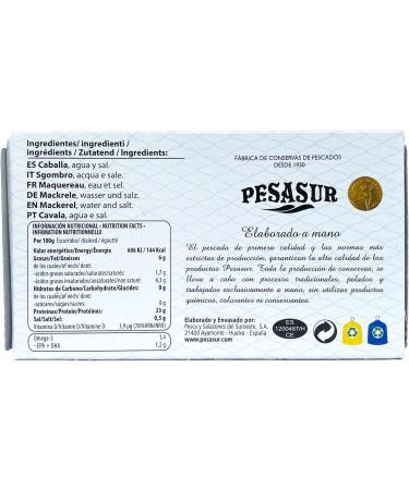 Soldimar Pesasur Natural Mackerel Fillets in Water 120g (Pack of 5) - Buy Online on GoSupps.com