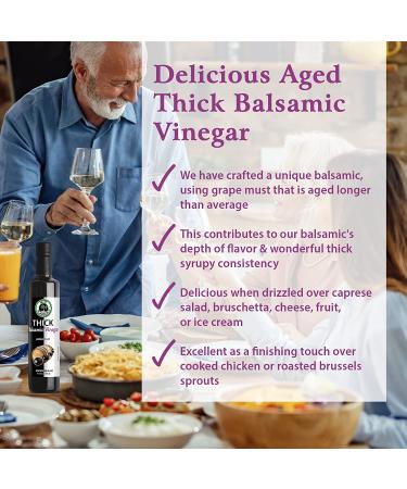 Authentic M.G. PAPPAS Thick Balsamic Vinegar from Italy - 8.5 Fl Oz - Perfect for Vinaigrettes, Salads & Dressings - No Preservatives, Sugar or Additives - Buy Online on GoSupps.com