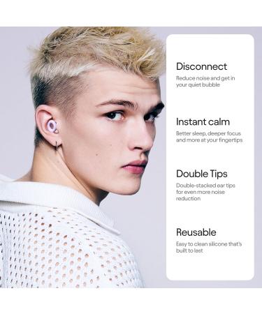 Loop Quiet 2 Plus Ear Plugs Ultra-Comfy Reusable Earplugs for Sleep Focus & Travel | 24 dB Noise Reduction | Flexible Protection Double Tips Violet - Buy Online on GoSupps.com