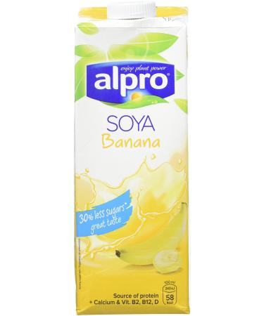 Alpro Banana Soy Drink 1 L - Pack of 4