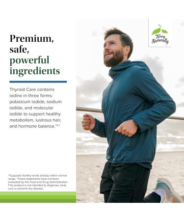 Terry Naturally Thyroid Care Plus - Supplement to Aid Thyroid - Dietary Supplement for Energy & Healthy Hair Support - Supplement with L-Tyrosine & Selenium - 120 Capsules 120 Count (Pack of 1) - Buy Online on GoSupps.com