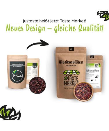  TASTE Guter Geschmack 200g hibiscus tea | Hibiscus flower tea | Hibiscus flower tea | Dried cut | Mallow - Buy Online on GoSupps.com