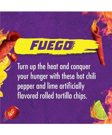 Takis Fuego Rolled Tortilla Chips - Hot Chili Pepper & Lime Flavor - 20oz Fiesta Size Bag - Buy Online on GoSupps.com