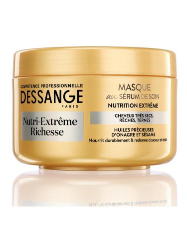 Dessange - Nutri-Extreme Richness Concentrated Nutrition Mask - Enriched with Precious Evening Primrose and Sesame Oil - For Coarse Very Dry or Dull Hair - 250 ml
