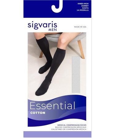 SIGVARIS Cotton 230 Men's Closed Toe Calf Compression Socks 20-30mmHg | International Shipping Available - Buy Online on GoSupps.com