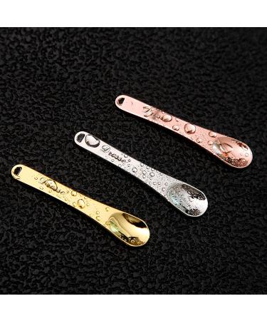 6 Pack Metal Makeup Spatula Mini Spoon Beauty Scoop for Facial Cosmetic Face Mask - Silver, Rose Gold and Gold | High-Quality Beauty Tools - Buy Online on GoSupps.com