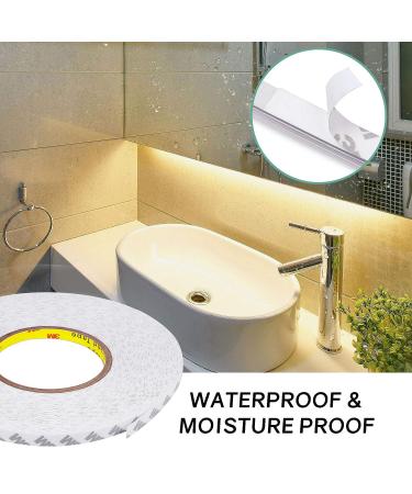 Double Sided Tape Heavy Duty  164ft Waterproof Mounting Adhesive Tape  Removable Tape for Walls  Poster  LED Strip  Car Trim  Home/Office Decor  Craft Project  Made of 3M Tape  White (164ft x 0.39in) - Buy Online on GoSupps.com