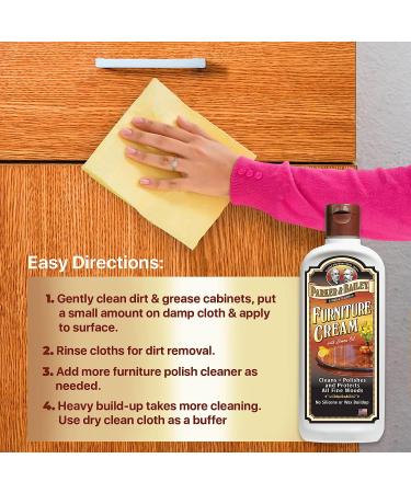 Parker & Bailey Furniture Cream - 8 oz Multisurface Wood Cleaner & Polish - Buy Online on GoSupps.com