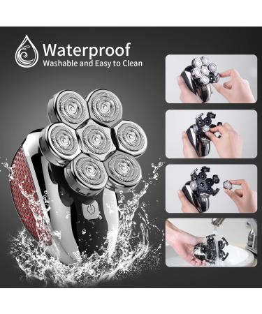 Homsor 7D Waterproof Head Shaver for Bald Men | Electric Shaver with Trimmer | Men's Grooming Kit - Buy Online on GoSupps.com