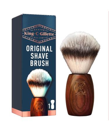 King C. Gillette Razor Set for Men | Razor + 5 Blades & Wooden Brush | Premium Shaving Experience & Perfect Gift Bundle - Buy Online on GoSupps.com
