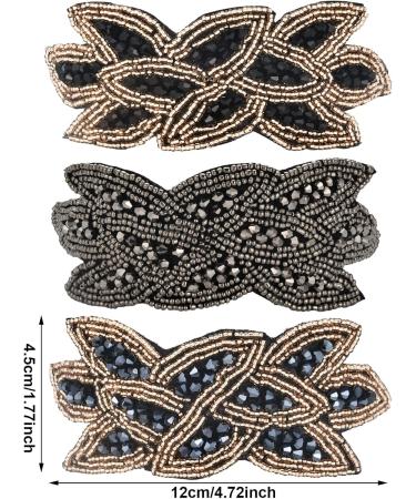 3 Pieces Beaded Leaf Flapper Headband 1920s Vintage Rhinestone Hairband Hair Accessory (Color Set 1) - Buy Online on GoSupps.com