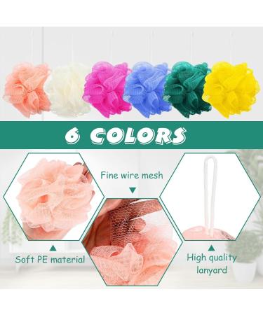 100 Pcs Bath Sponge Shower Loofahs Bulk Exfoliating Body Scrubber Pack - Assorted Colors - Bathing Accessories for Kids, Women, Men - Mesh Balls Travel Cleaning Wash Puff - Buy Online on GoSupps.com