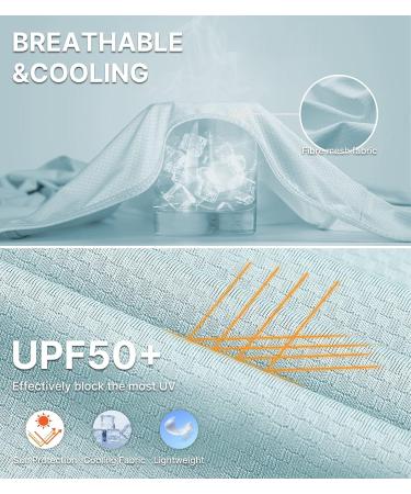 Women's UPF 50+ Sun Protection Long Sleeve Jacket with Zip Pockets - Light Blue, Small - Buy Online on GoSupps.com