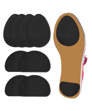 Molain Shoe Grips On Bottom of Shoes Non-Slip Shoe Pads Self-Adhesive Rubber Sole Protector for Man Women Noise Reduction Sole Stick Pad Cushion for High Heel (Black 4 Pairs)