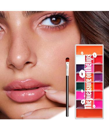  Evember Lip Gloss Palette | 20 Blush Shades - Velvety Water-Resistant Lightweight Matte Texture for Eyeshadow and Blush Makeup - Buy Online on GoSupps.com