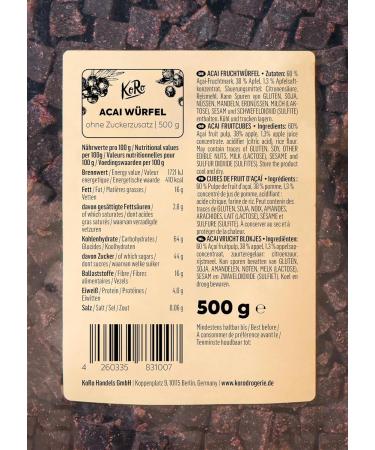 KoRo - Acai Cubes No Added Sugar 10 x 500g - Buy Online on GoSupps.com