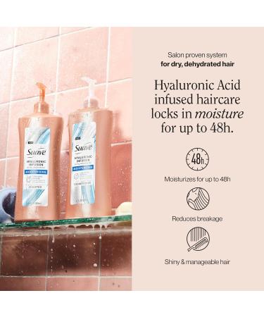 Suave Hyaluronic Infusion Moisturizing Conditioner 28 oz | Long Lasting Hydration for Dry Hair | Intense Hydration with Hyaluronic Acid | International Shipping Available - Buy Online on GoSupps.com
