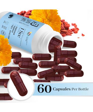 iSee Natural Herbal Eye Supplement Lutein & Zeaxanthin Eye Vitamins for Vision Health Relief from Eye Strain Dry Eyes Macular Support & Ocular Care 60 Capsules - Buy Online on GoSupps.com