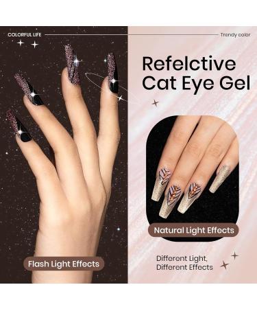 Reflective Cat Eye Gel Polish - 6 Magnetic Colors | Manicure Soak Off UV Gel 038 - Buy Online on GoSupps.com