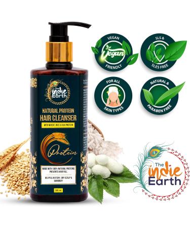 The Indie Earth Natural Protein Hair Cleanser (Shampoo) with Natural Proteins 300 mL - Buy Online on GoSupps.com