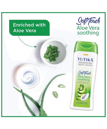 Yutika SoftTouch Body Lotion - Nourishing Aloe Vera Lotion for All Skin Types - Non-Greasy & Fast Absorbing - 10.14 Fl Oz (Pack of 1 - Buy Online on GoSupps.com