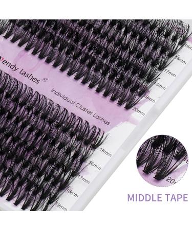 240PCS Cluster Lashes Extension C Curl 0.07mm 40D/50D Mixed | 16-20mm Individual Eyelashes Clusters | DIY Eyelash Extensions - Buy Online on GoSupps.com