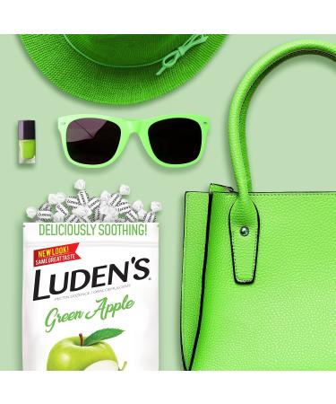 Luden's Green Apple Throat Drops - 25 Count Pack for Soothing Relief - Buy Online on GoSupps.com