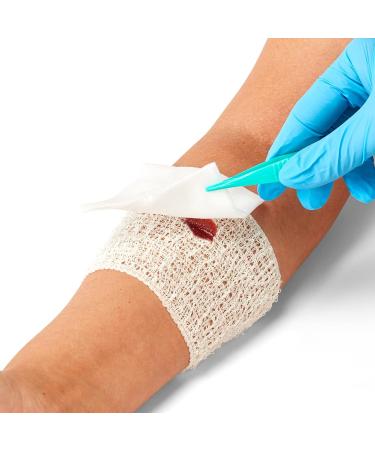 Posi Pulse 7.5cm x 7.5cm 200ct Non-Sterile Gauze Swabs - 4 Ply Non-Woven Blend - Soft Strong Smooth Viscose/Polyester - Latex Free - CE Certified - White Gauze for Wound Dressing - Buy Online on GoSupps.com