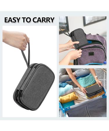 Trunab Portable Travel Bag with Weekly Pill Box Organizer - Travel Pill Case for Vitamins Fish Oil & Supplements - Grey - Buy Online on GoSupps.com