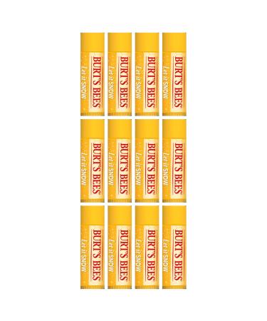 Burt's Bees Wintertime "Let Us Snow" Original Beeswax w/Vitamin E & Peppermint Lip Balm .15oz - 12 Count
