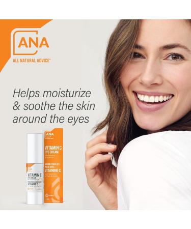 Buy All Natural Vitamin C Eye Cream - Dark Circles Fine Lines Hydration & Brightening with Hyaluronic Acid & Jojoba Oil - 1 fl.oz (30 ml - Buy Online on GoSupps.com