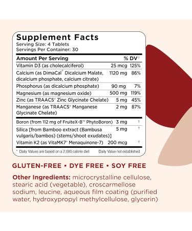 OsteoCore - Calcium Supplements for Women (1 Month Supply) Osteoporosis & Bone Health - Calcium Absorption - Vitamin D3 & Vitamin K2 Complex - Gluten Free, Non GMO, Made in USA by Heale - 120 Tablets - Buy Online on GoSupps.com