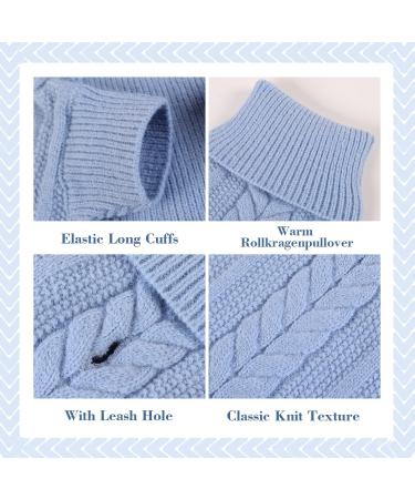 Hjumarayan Dog Sweater - Elegant Warm Sweater for Medium-Sized Dogs | XL Blue with Leash Hole | Stylish Dog Sweater for French Bulldogs - Buy Online on GoSupps.com