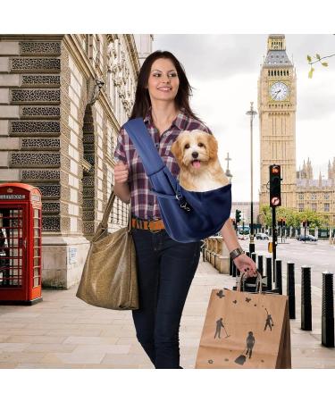 Puppy Carrier Puppy Sling Dog Sling Dog Carry Bag Cat Sling with Pocket Dog Sling Carrier Dog Carrier Sling Puppy Carrier Sling for Small Dogs and Cats Outdoor Walking Travel Shopping Blue - Buy Online on GoSupps.com