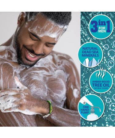Dead Sea Collection Men's Eucalyptus 3-in-1 Body Wash - Pack of 2 (33.8 Fl. Oz. Each) - Buy Online on GoSupps.com