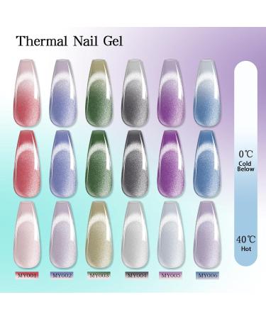  Krujecnt Gel Thermochromic Colour Changing Gel | 6 Piece Magnetic Kit with Artistic Gradient for Travel Home Transportation Meetings and Parties - Buy Online on GoSupps.com