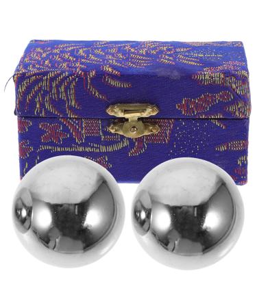 Frcolor 2st fitness handball for older people relaxation balls Relay balls made of metal massage ball massage ball Massage device iron rolling handball practical massage balls steel ball ball