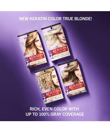 Schwarzkopf Keratin Color 8.0 Medium Blonde Hair Color Cream - Permanent Formula - Buy Online on GoSupps.com