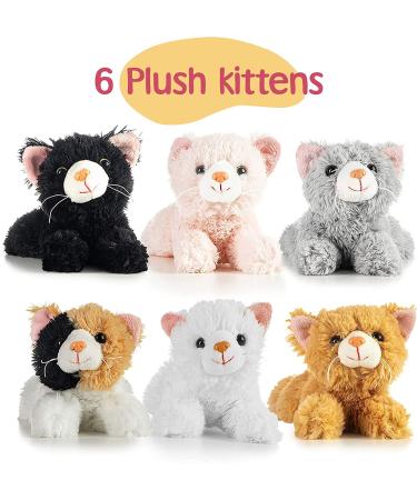 6-Pack 6-inch Small Stuffed Cats - Plush Kittens Toys for Baby Boys & Girls - Buy Online on GoSupps.com