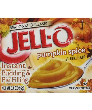 Kraft Jell-O Instant Pudding & Pie Filling, Pumpkin, 3.4-Ounce Boxes (Pack of 3) 3.4 Ounce (Pack of 3)