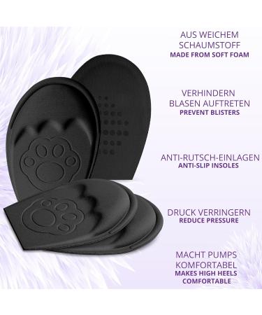 Buy Sulpo 2 Pairs Bale Pads for Loose Shoes - EVA Foam Cushions for Foot Pain Relief - Fits Most Shoes - Black Toe Fillers (Sizes 35-40) - Buy Online on GoSupps.com