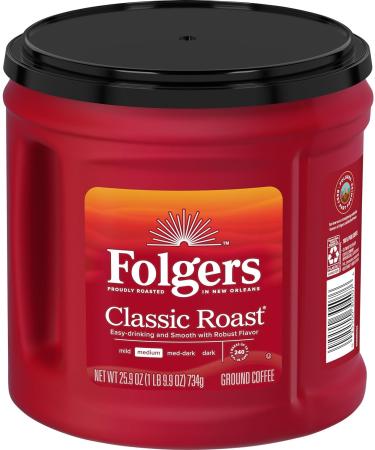 Folgers Classic Medium Roast Ground Coffee - 734g - Buy Online on GoSupps.com