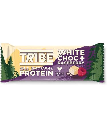 TRIBE Energy Bar with Natural Plant Protein - White Chocolate + Raspberry (16 x 50g) - Buy Online on GoSupps.com